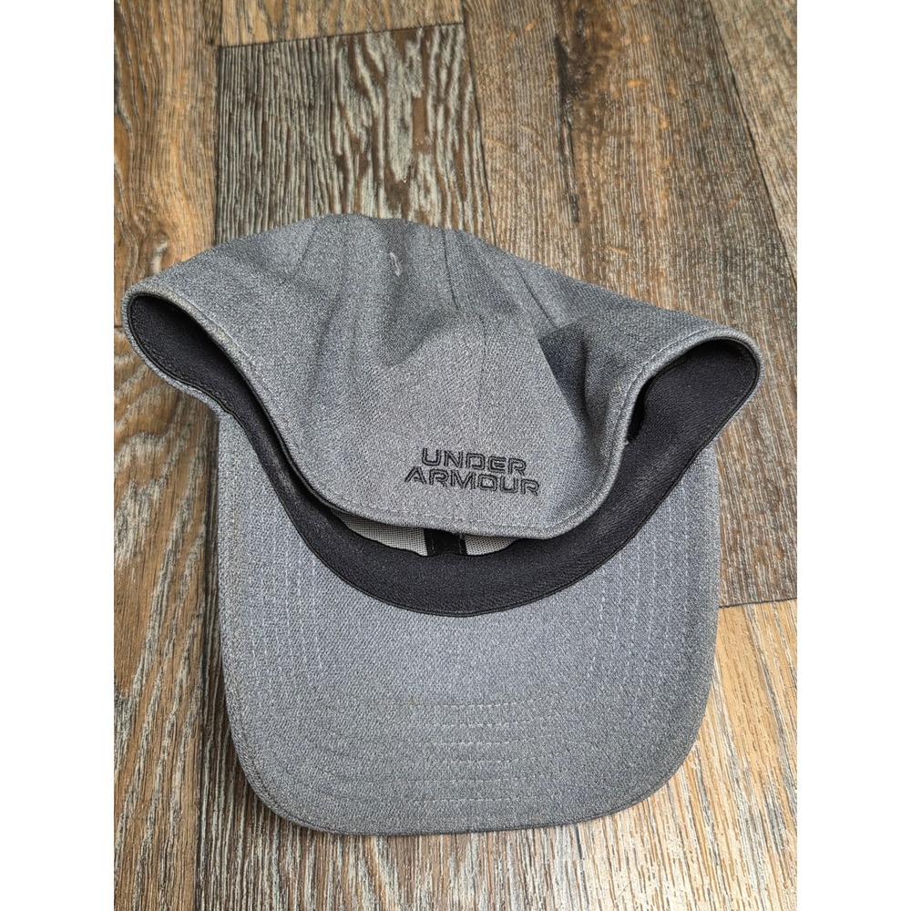 Under Armour Mens Blitzing Curved Brim Stretch Fit Hat Grey S/M - Picture 3 of 5